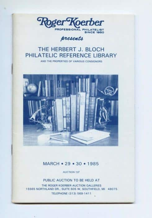 The Herbert J. Bloch Philatelic Reference Library