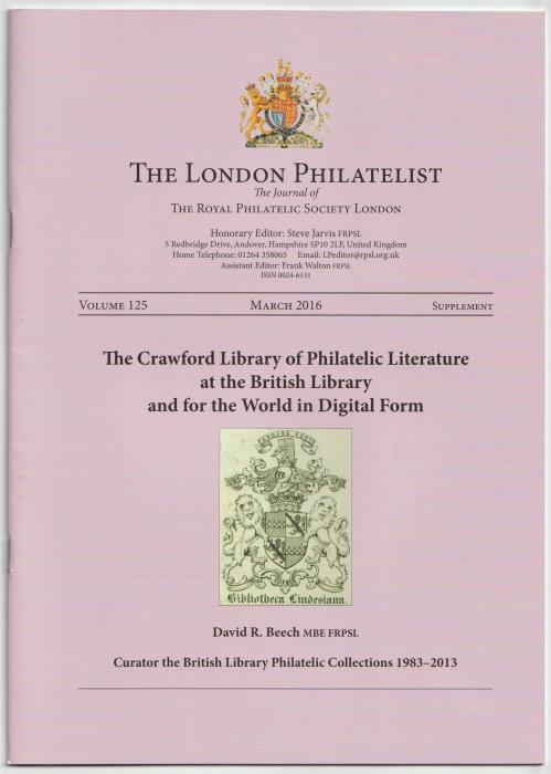 The Crawford Library of Philatelic Literature at the British Library and for the World in Digital Form