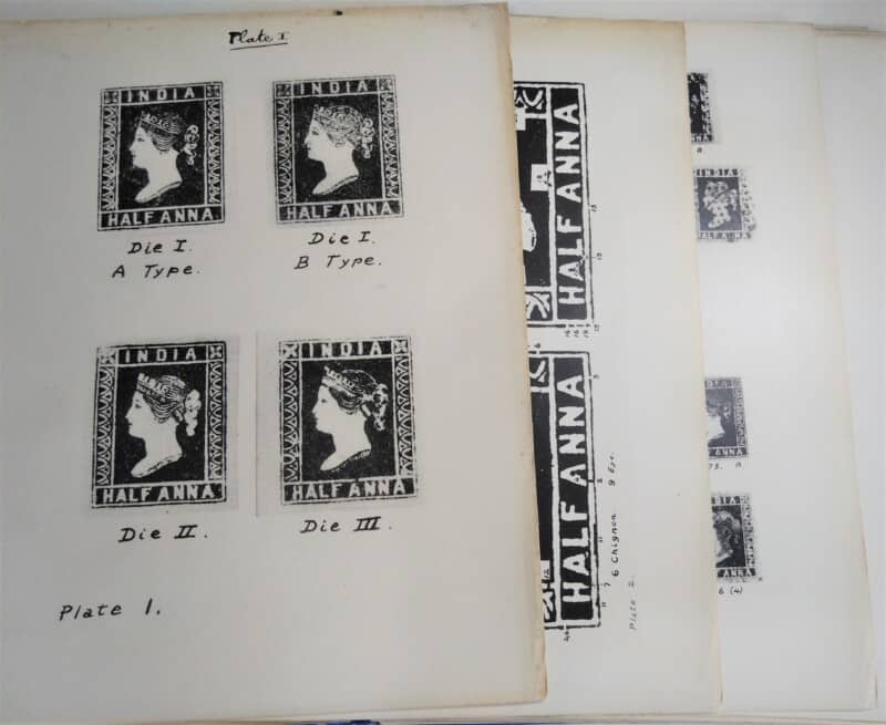 The Half Anna Lithographed Stamps of India 1854 1855 HH Sales