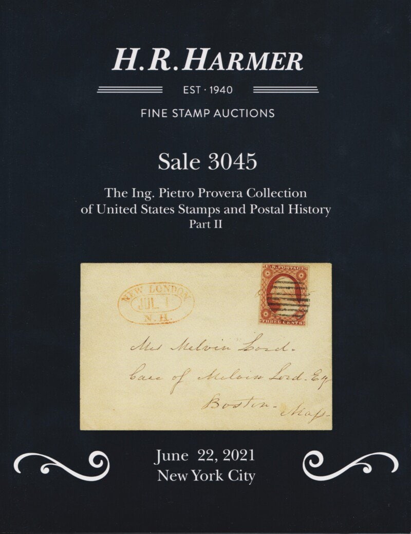 The Ing. Pietro Provera Collection of United States Stamps and Postal History