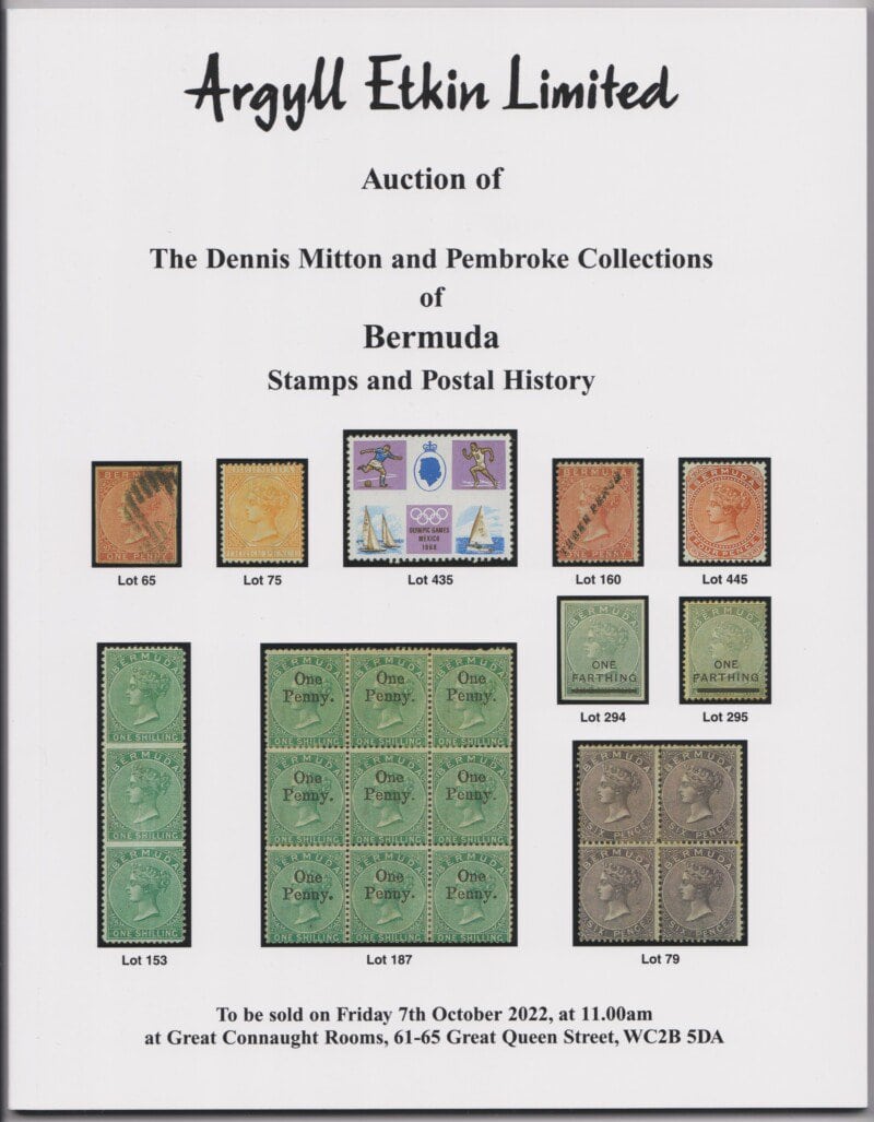 The Dennis Mitton and Pembroke Collections of Bermuda Stamps and Postal History