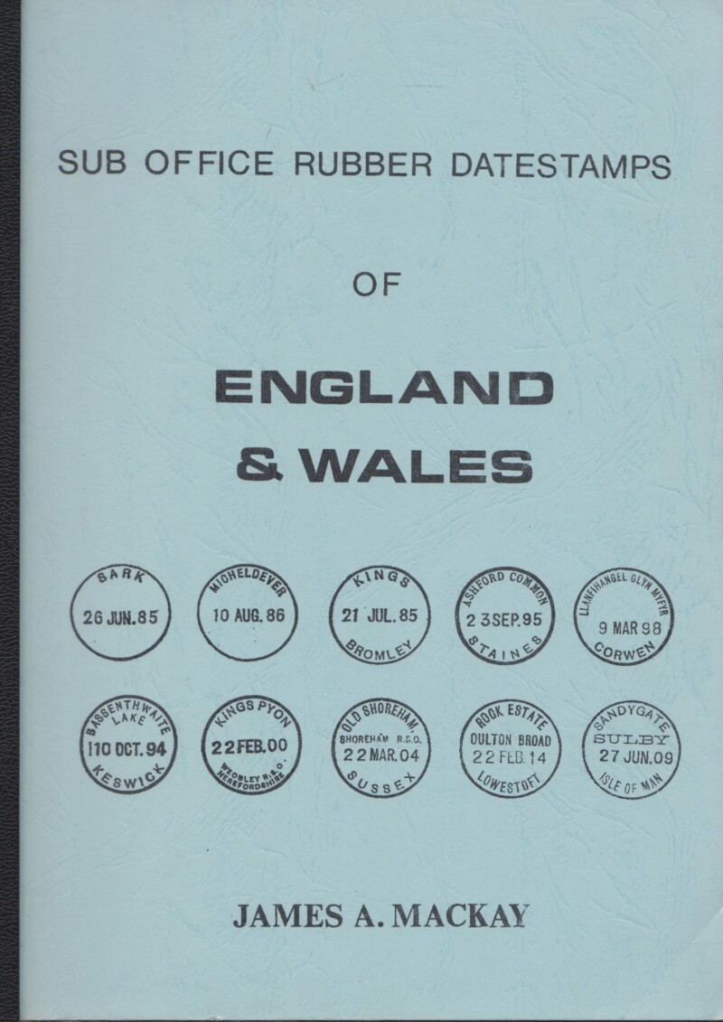 Sub Office Rubber Datestamps of England & Wales