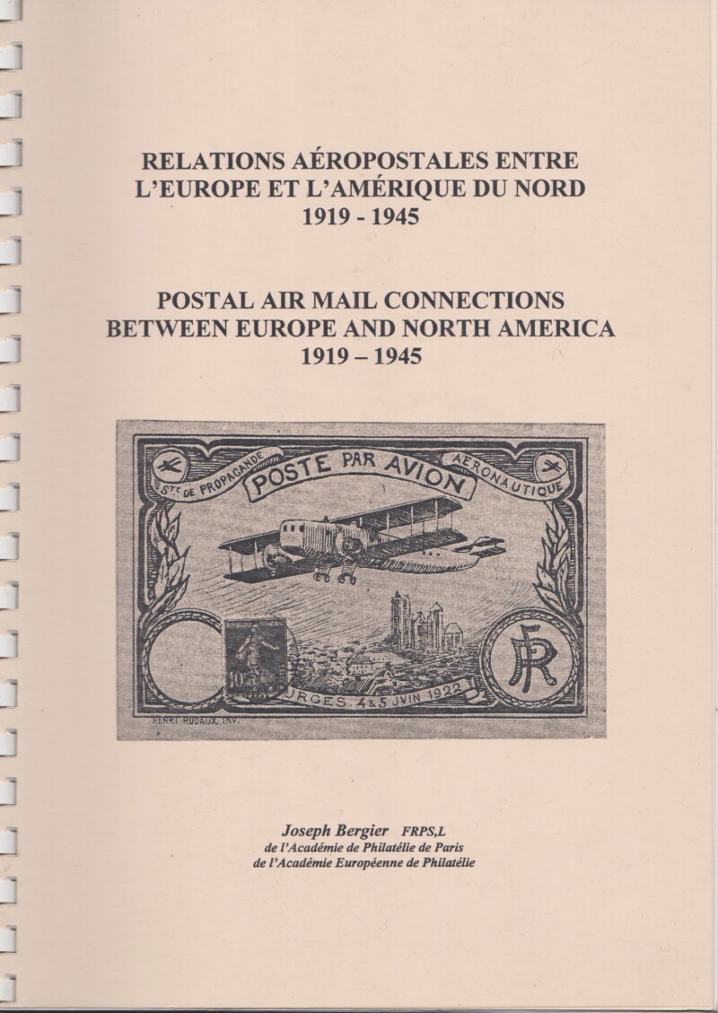 Postal Air Mail Connections between Europe and North America 1919-1945