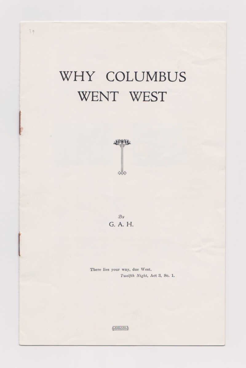 Why Columbus Went West