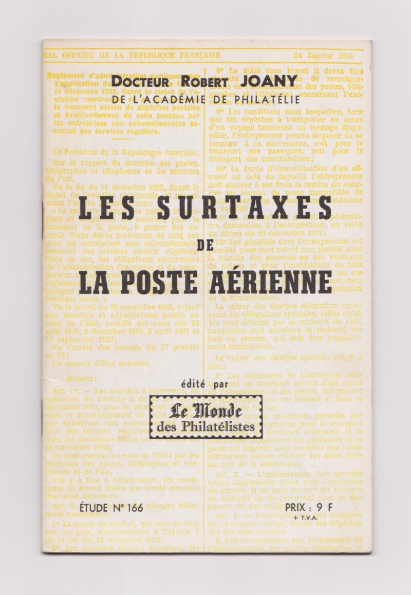 Les Surtaxes de la Poste Aérienne