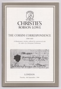 The Corsini Correspondence 1569-1601