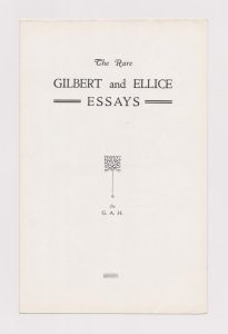 The Rare Gilbert and Ellice Essays